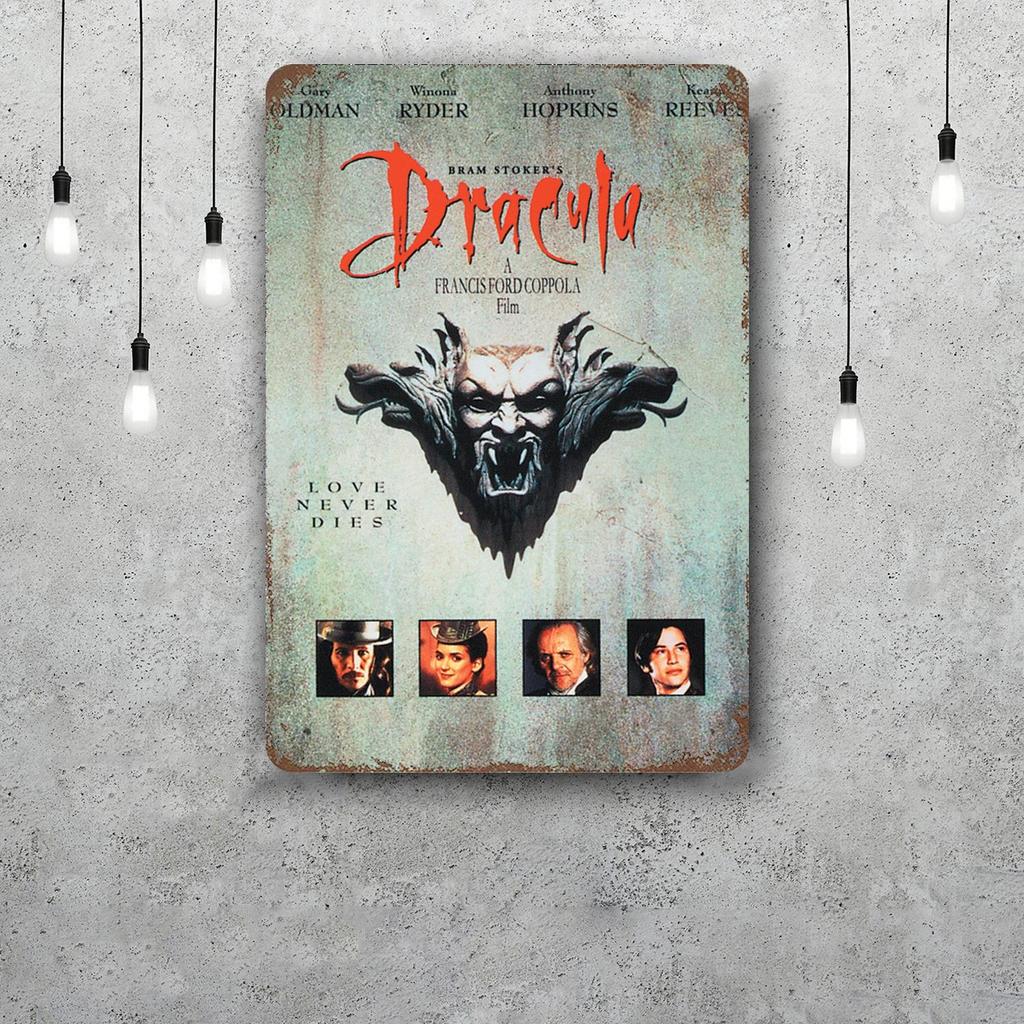bram stokers dracula Vintage Metal Tin Signs Posters Decor Retro Metal Plaque Wall Art Decor for Garage Bar