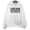 Unisex Oversized Hooded Sweatshirt With Heart Print Casual Long Sleeve Pullover Teens Adults