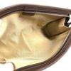 Bvlgari Logo Bag Pouch Cluch Bag  Canvas/Leather gray/Brown