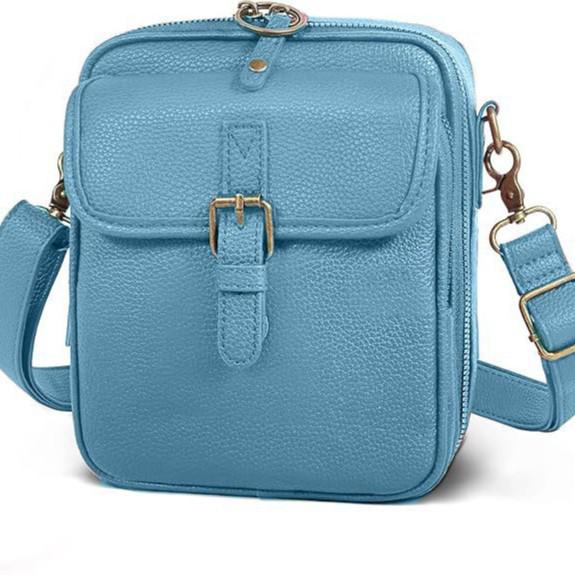 Retro Skórzana Torba Listonoszka Crossbody - Wszechstronna, Casualowa, Jednoramienna Torebka na Telefony Komórkowe