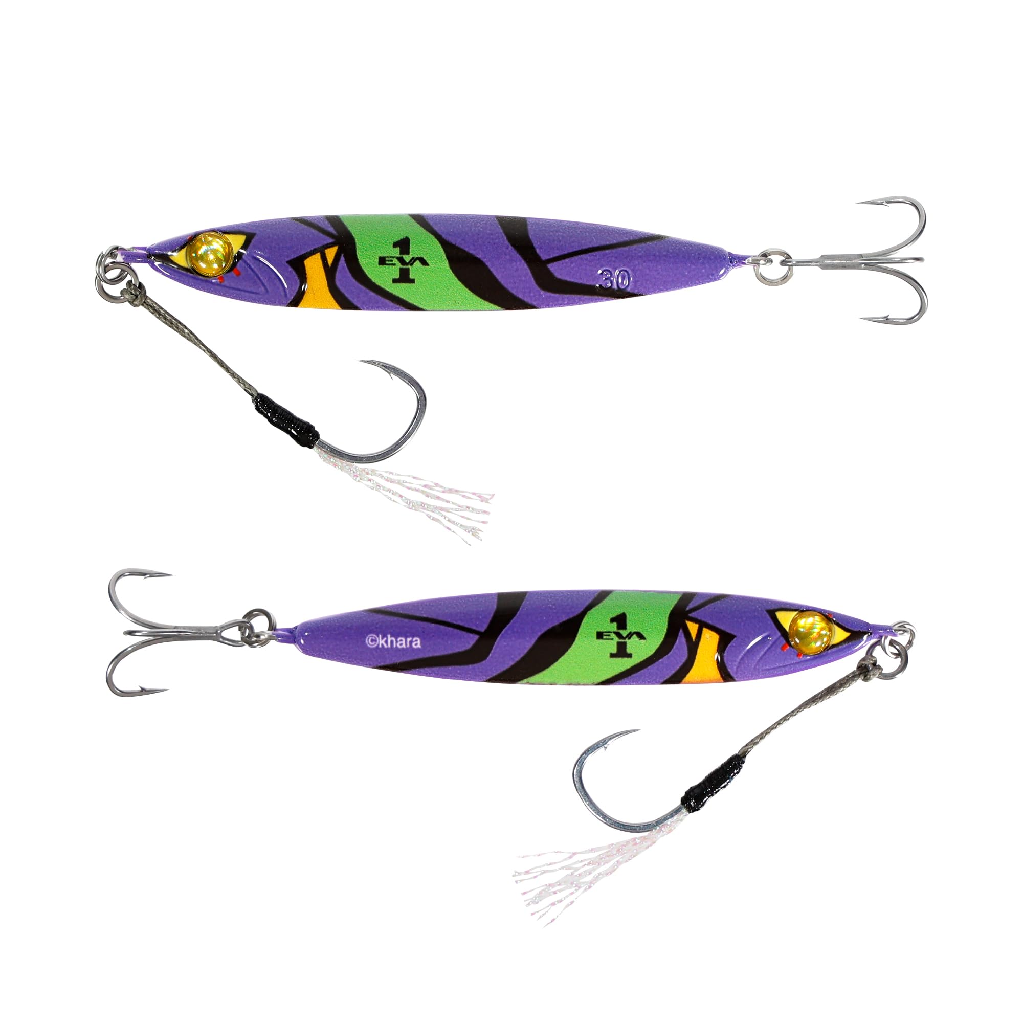 

EVA x DRESS IWASHI Jig R 30g Set Fishing Collaboration Evangelion Goods Fishing Lure Jig Fishing Lure A.T. (Metal Sardine) Unit-01 & Unit-02 -