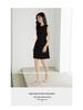 Pure Color Sleeveless A-Line Dress - High-End, Slim Waist, Round Neck Vest Style
