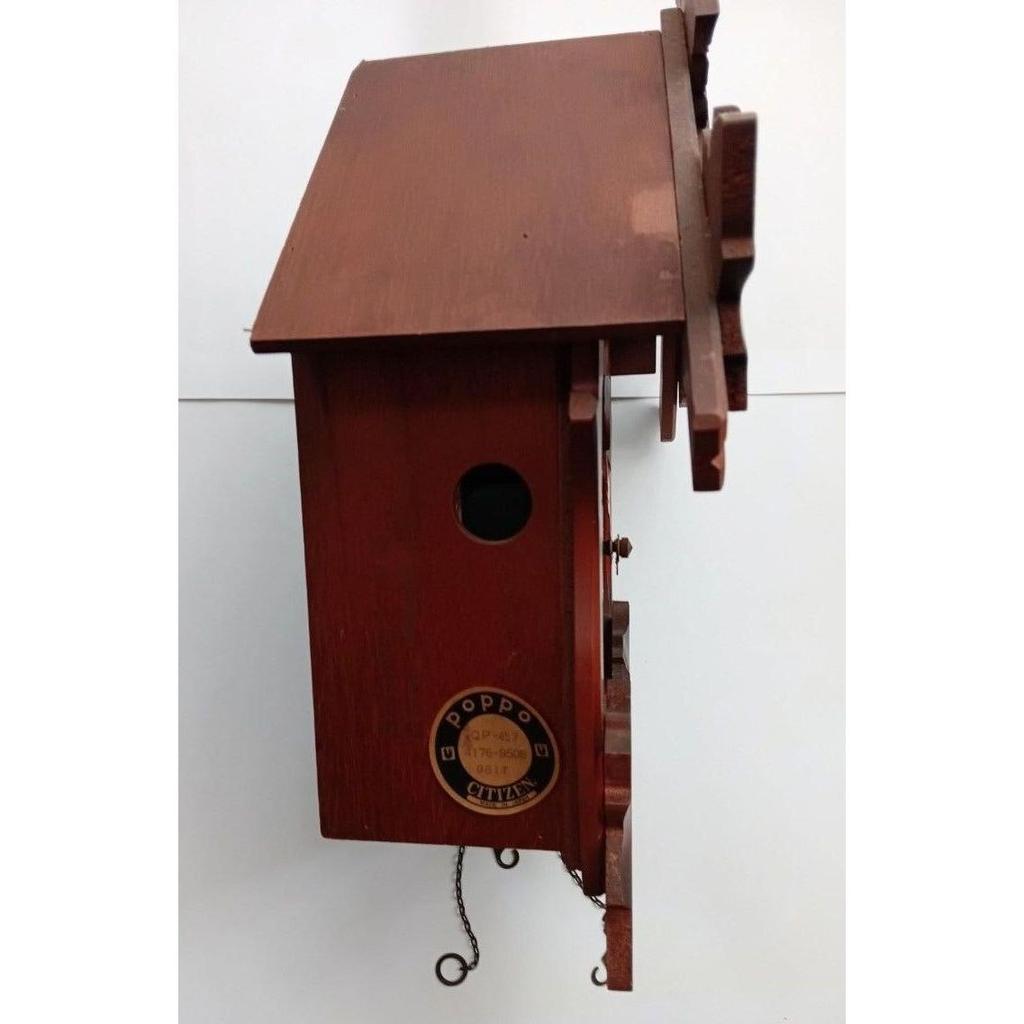 Used CITIZEN Cuckoo Clock Quartz Wooden Pendulum Clock