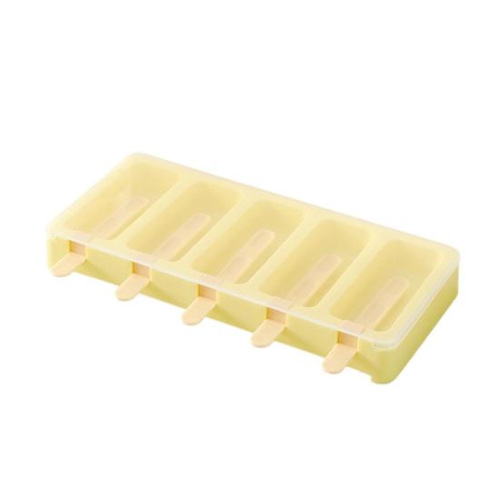 Eisform, Stapelbarer Eis am Stiel Hersteller mit Deckel, BPA-Freie Leicht zu Lösende Plastik Eis am Stiel Form für Selbstgemachten Joghurt