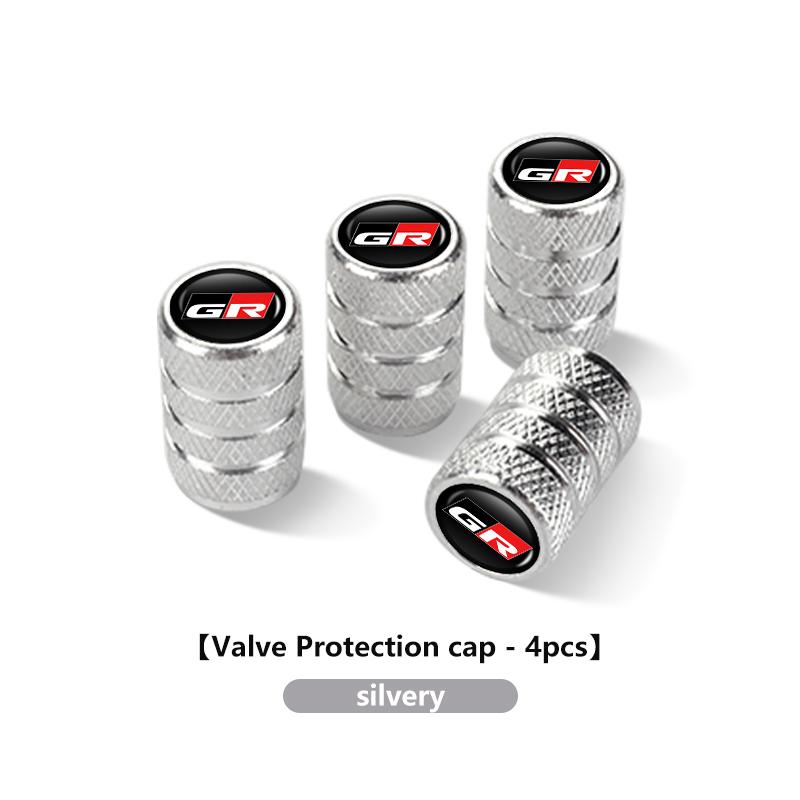 For Toyota 4Pcs Car Wheel Tire Valve Caps Air Stem Lavida Rline Tyre Plug Auto Accessories RAV4 Camry Avalon Avensis Runner