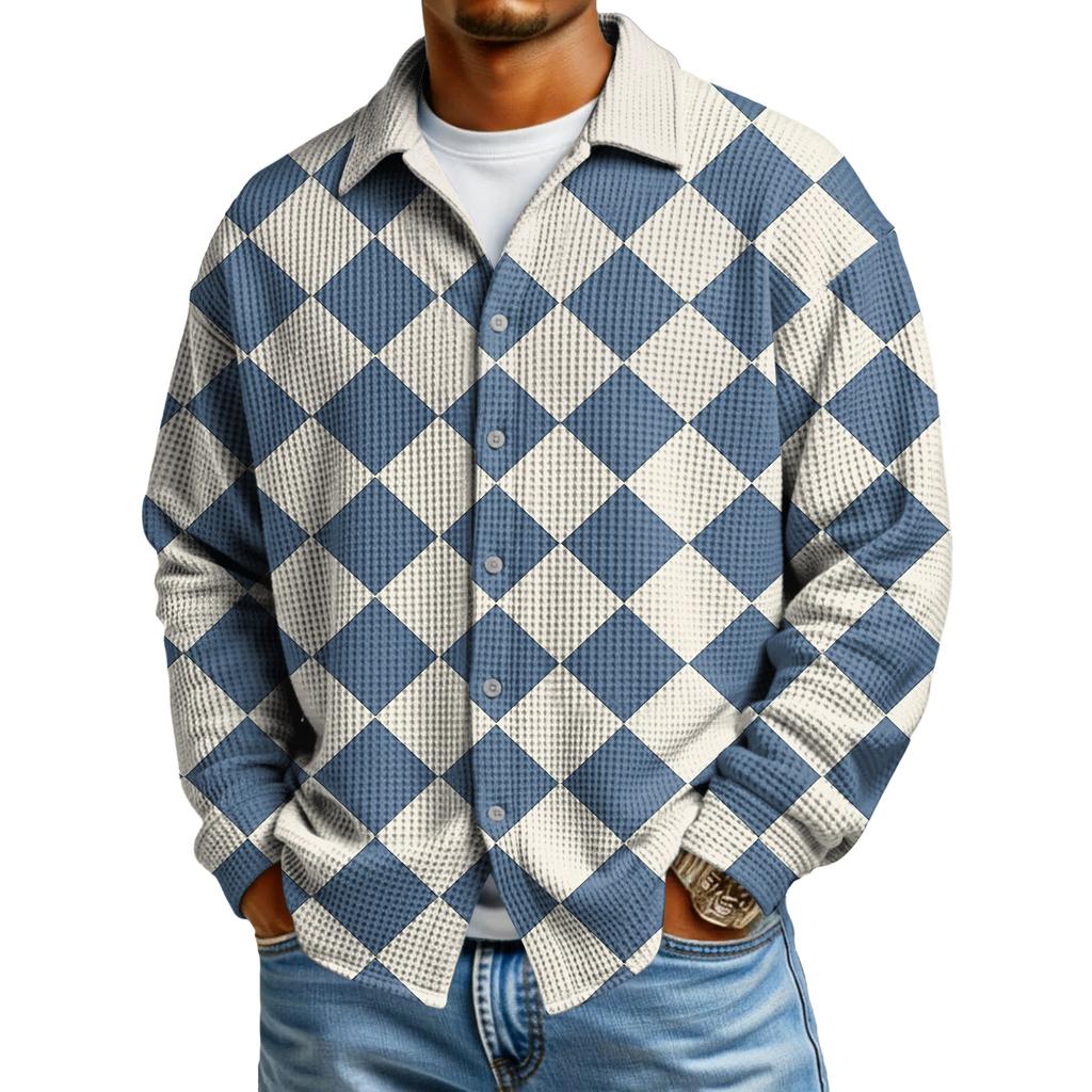 Men's Casual Button-Down Long-Sleeve Shirt