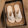 Women's Trendy Fashion Cross Strap Beach Slippers - Casual Rubber Sole Sandals