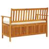 Garden Storage Bench Solid Acacia Wood 120 x 63 x 84 cm