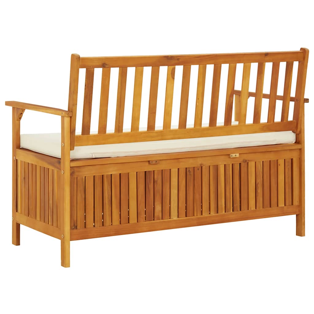 Garden Storage Bench Solid Acacia Wood 120 x 63 x 84 cm