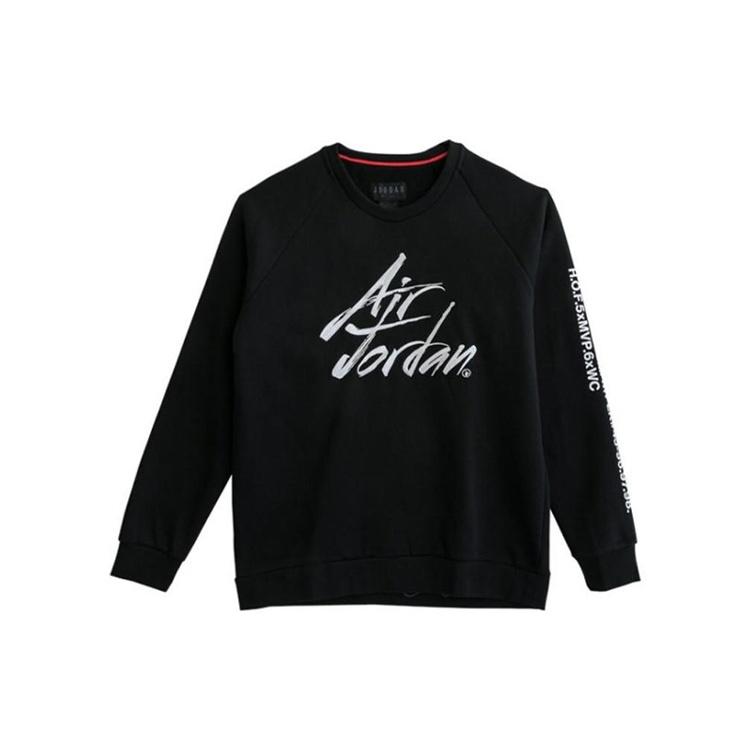 Air Jordan Sportswear Greatest Fleece Lined Round Neck Pullover Black Men s AV6003-010 M