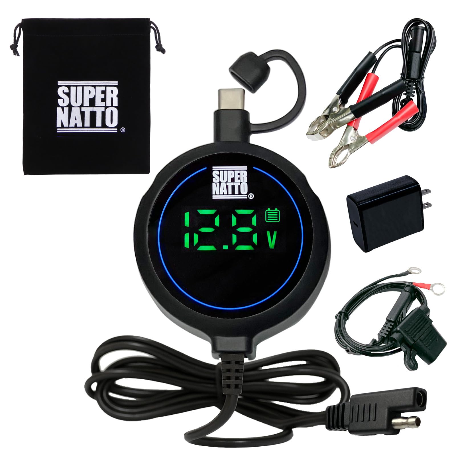 

Супер Орех Квартирный Велосипедный Зарядник YX30W Мотоциклетный Совместимый с USB Питанием Anywhere charger + pouch чёрный