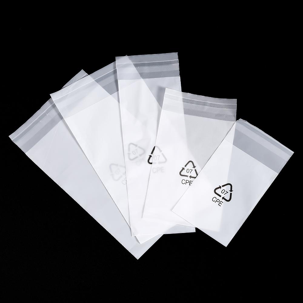 50pcs/Lot CPE Frosted Bags Jewelry Package Plastic Bag for Earrings Necklace Bracelet Beads Jewelry Organizer Display Packaging