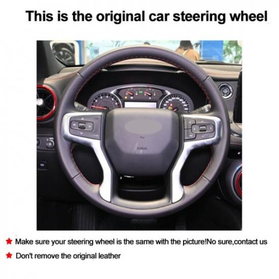 Hand Sewing Car Steering Wheel Cover For Chevy Chevrolet Blazer