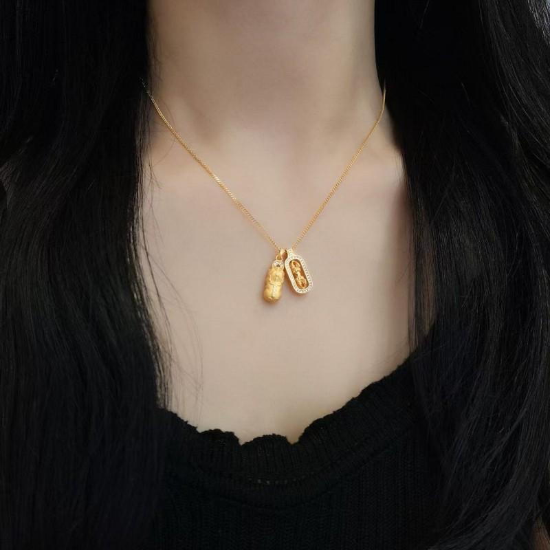 Womens Pixiu Vajra Necklace Inlaid Zircon Clavicle Chain New Chinese Style Fashion Jewelry