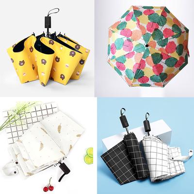 Hippo Spot Automatic Tri-Fold Umbrella Parasol Sun Umbrella Sunshade