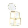 Accessories Storage Hexagon Glass Storage Box with Lid Transparent Display Case Jewelry Organizer Accessories Display