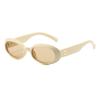 Midnite Star Retro Classic Small Oval Sunglasses Women Fashion Champagne Lens Shades Uv400 Men Trending Rivets Punk Sun Glasses
