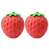 TPR Strawberry Squishy Stress Relief Toy Soft Squeeze Fidget Toy Sensory Decompression Gift for Kids Adults