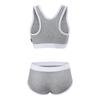LittleForBig Women's 2-Piece Bralette Set (Gamer Girl) Cotton Cami and Panties, Gray, Size 2XL