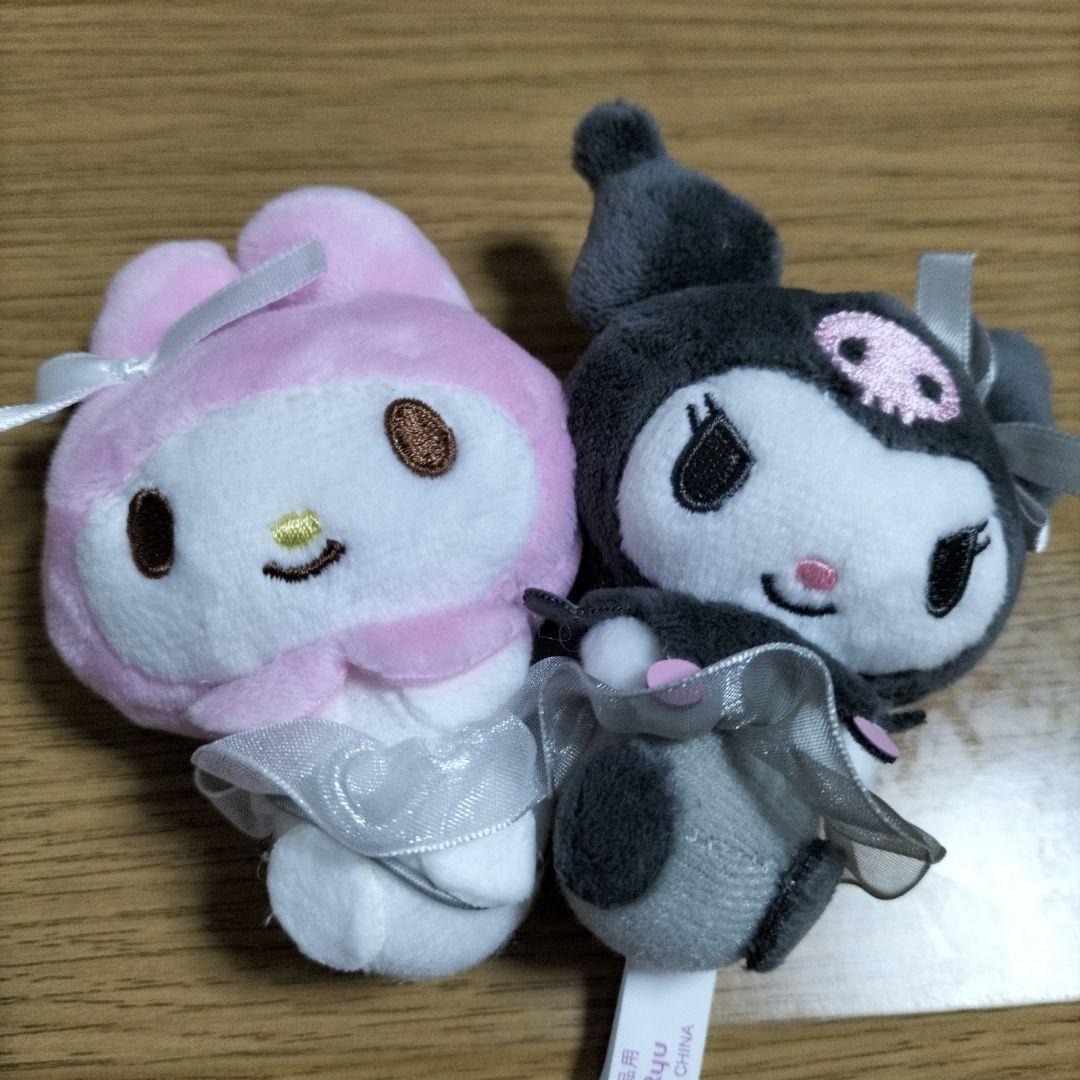 My Melody Kuromi Wedding Party Pair Mascot White x Black Sanrio