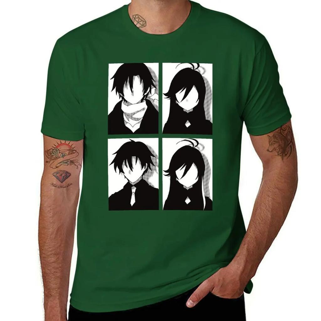86 or Eighty six anime merch All main character in black and white pop art minimalist design Shinei nouzen x Vladilena m T-Shirt
