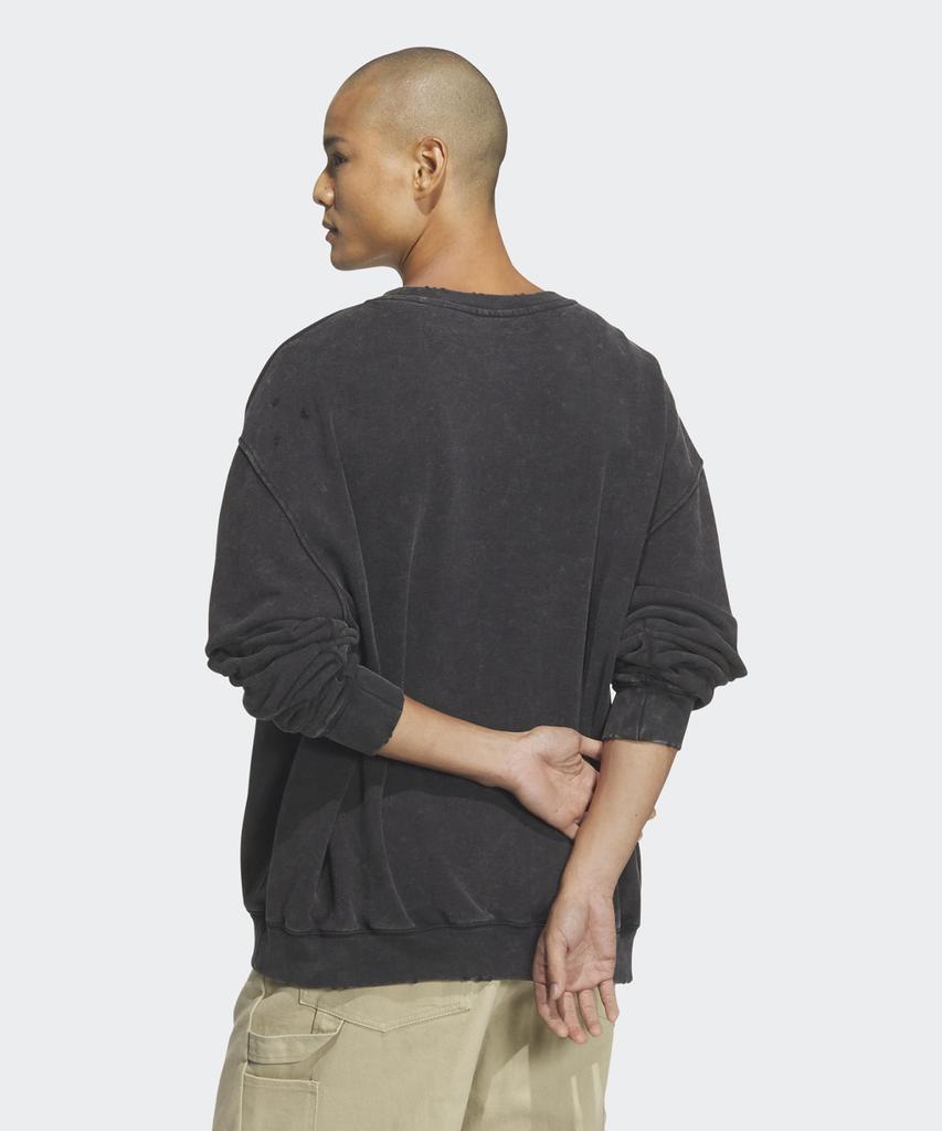 ADIDAS Washed Crew Sweatshirt - Black / Jm7287