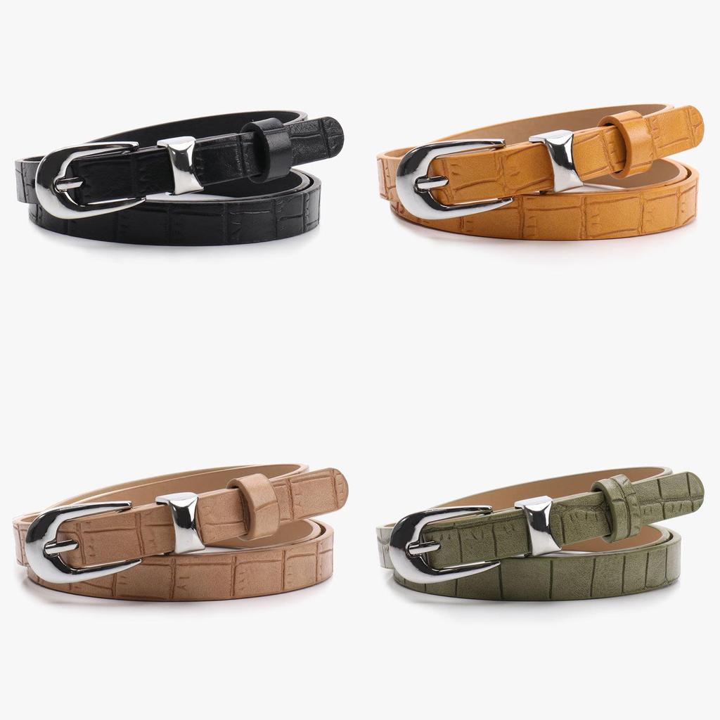 Stylish Womens Pu Belt With Textured Pattern For Casual And Business Looks