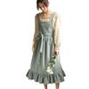 Nordic Solid Color French Pastoral Style Oil-Proof Apron for Kitchen Cooking