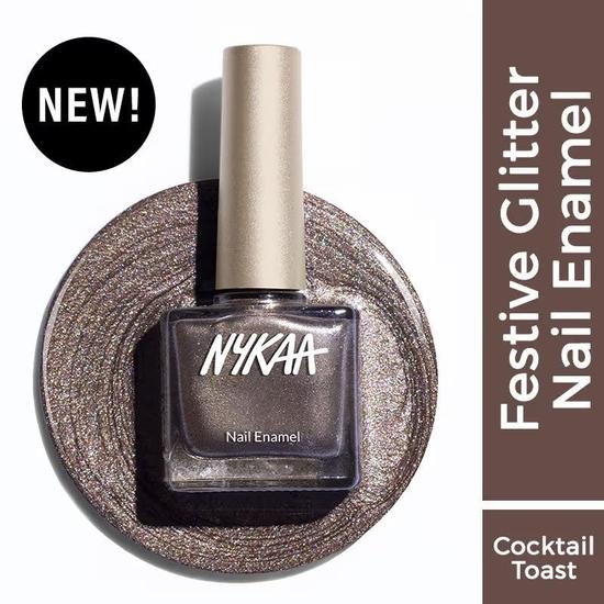 Nykaa Glitter Nail Enamel - Cocktail Toast 464