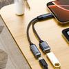 C To USB OTG and Charger Adapter Cable for Type C Devices with Audios Capability Compatible for Phone Tablets Computer