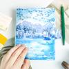 Photo Album Card Scrapbook Organizer Painting Floral Album Premium PP with Oil Cover