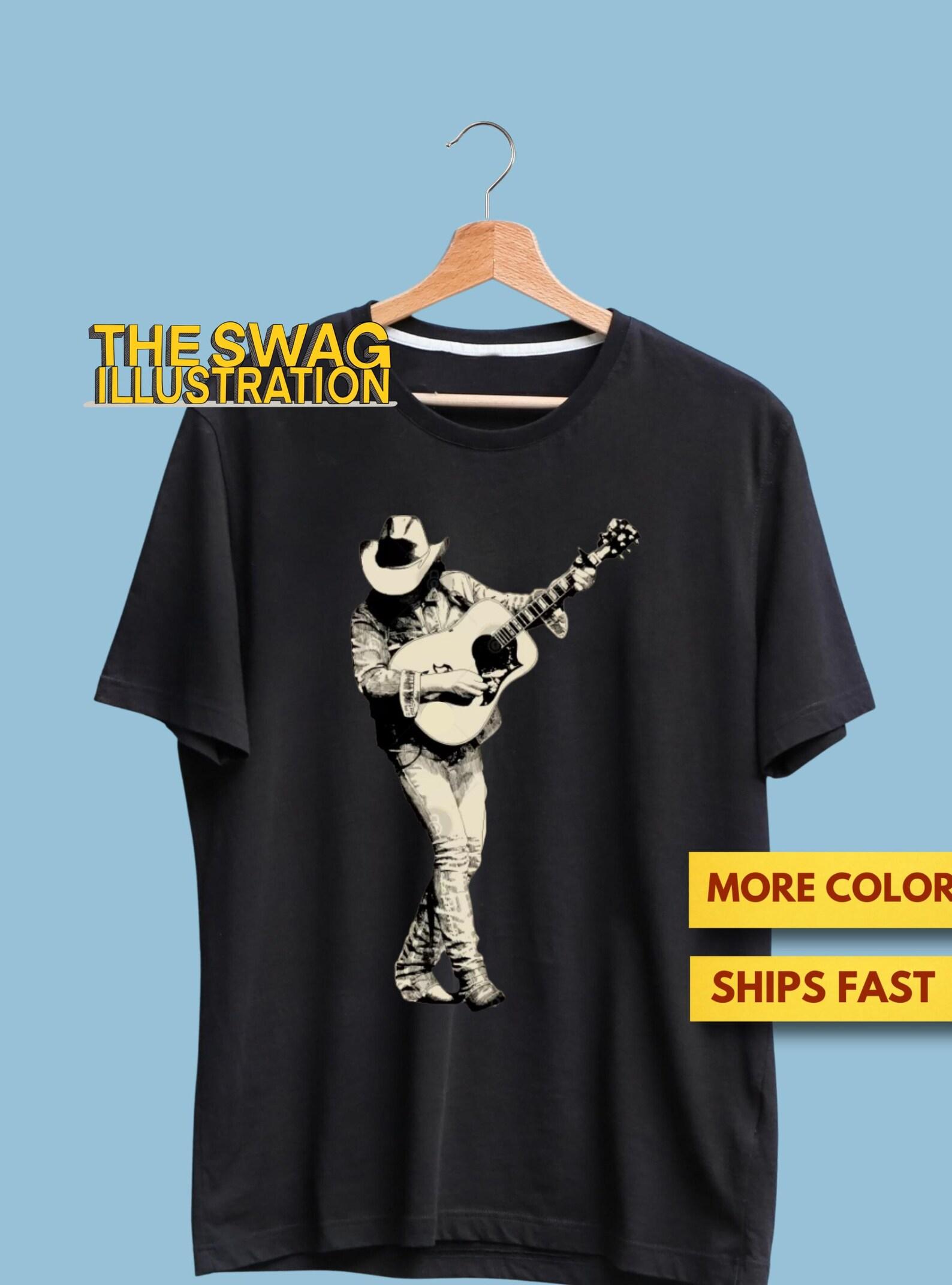 Dwight Yoakam Shirt, Dwight Yoakam Playing Guitar Premium Ultra Soft Tee 3XL
