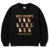 Seupeullaesikodeu Heavy Crew Neck Sweatshirt Black - Hey Puppy