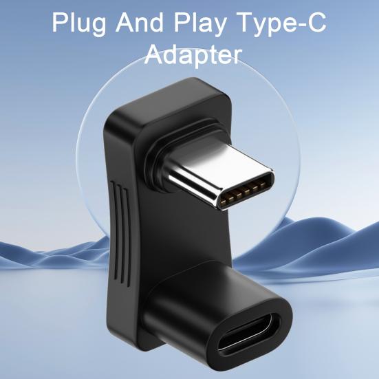 100W Type-C Otg Adapter Shape Resolution 10Gbps Data High Speed 4K Transfer U 180 Degree Angled