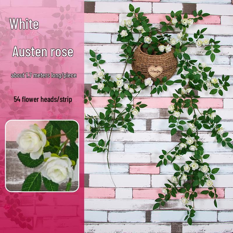 Artificial Rose Vine Floral Ceiling Decor