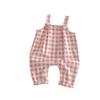 Baby Bear Suspender Romper Plaid Jumpsuit Spring Autumn Infant Outfit for 0-2 Years Newborn Clothing