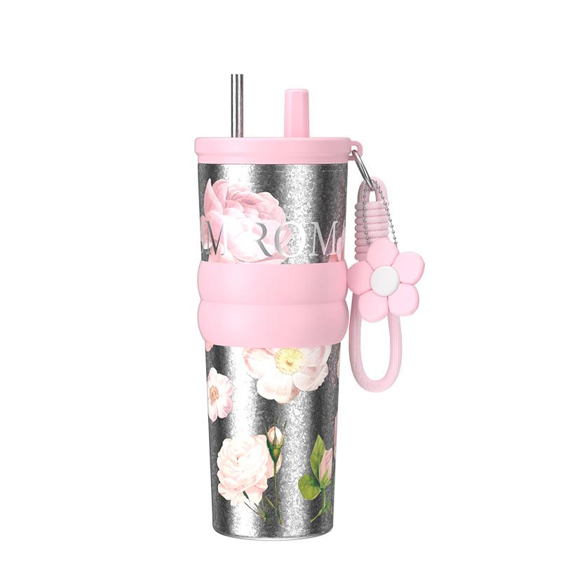 

Pure titanium thermos cup, titanium cup, high value, large capacity portable straw, ice cup, high-end gift, business insulated water cup 750ML [Pure Titanium Bacteriostatic Material]