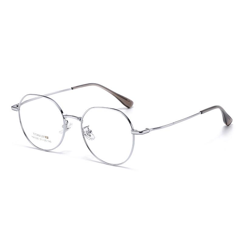 Fashionable Titanium Round Frame Eyeglasses with IP Plating