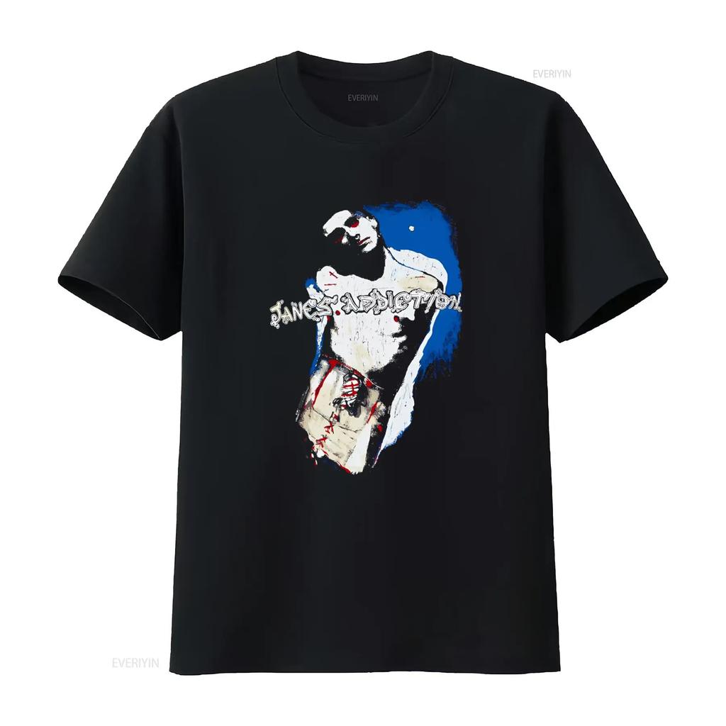 Janes Addiction Perry Farrell Alternative Rock Music Band T Shirt BNM JNS 1001 with Long or s and Unique Print vintage Washed