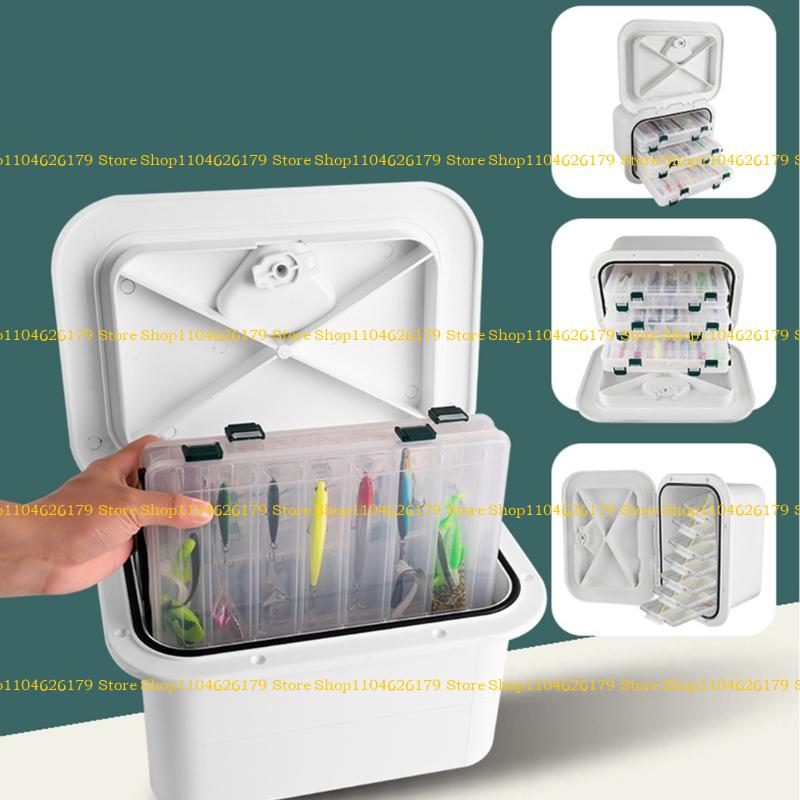 A1A2 Fishing Tackle Organizers Container White Marine Deck Storage Box