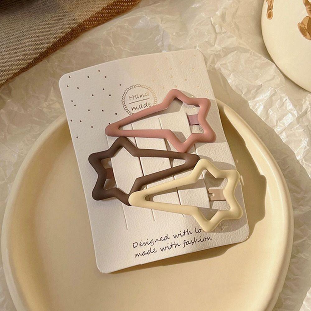 3buc/set Drops Star Love BB Clip Summer Square Geometric Y2K Style Ac Hair Party