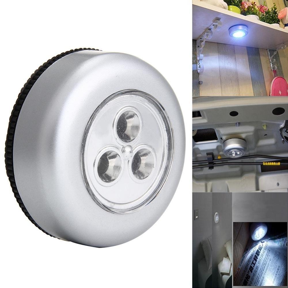 Illuminazione da parete per armadio da cucina, lampada da tocco con rubinetto a batteria a 3 LED