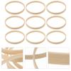 12Pcs 26Cm Round Bamboo Craft Rings Eco Friendly Dream Catcher Accessories for Macrame Lace Fabric Covering Home Decor