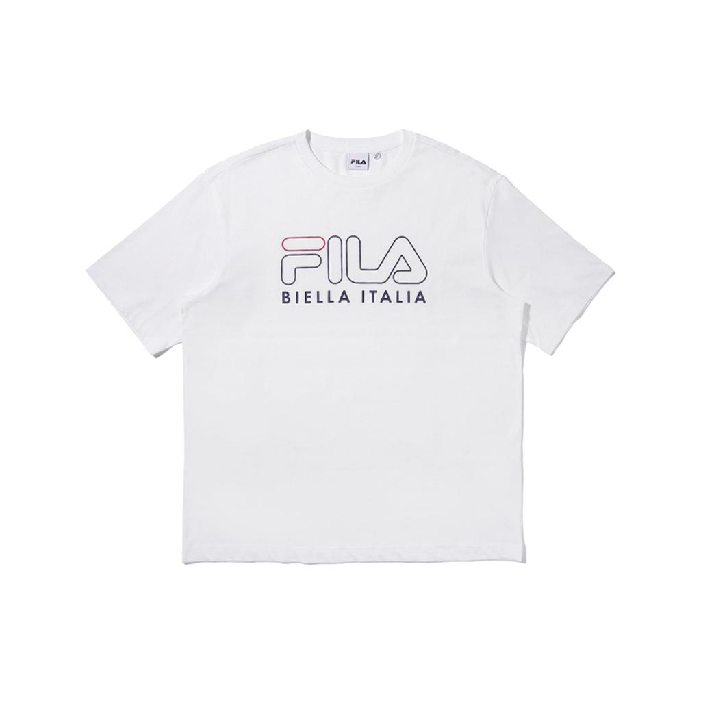 FILA Set in Sleeve T Shirt Unisex White FS2RSD2101X-OWH