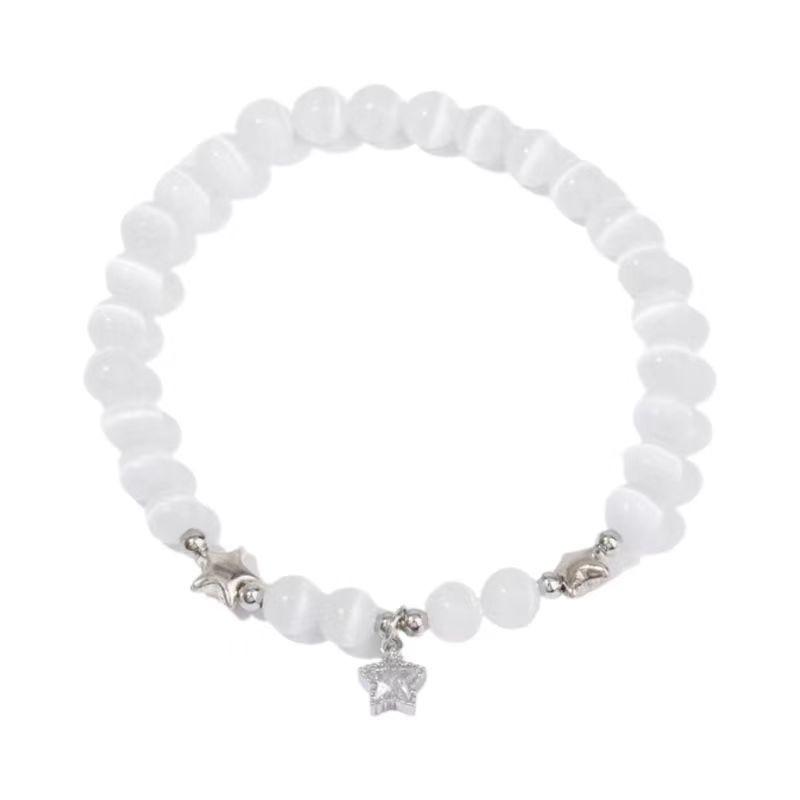 Stylish Geometry Womens Star Bead Bracelet New Chinese Style Elastic Rope