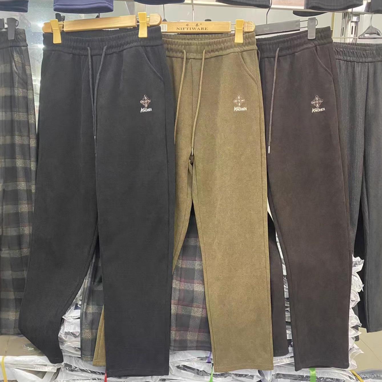 

Plaid Straight-Leg High-Waist Harem Pants - Versatile Urban Style for Mature Women 4XL (60-72.5 kg) хакі