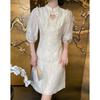 Demana Journey to Jiangnan Chinese Style Stand Collar Dress