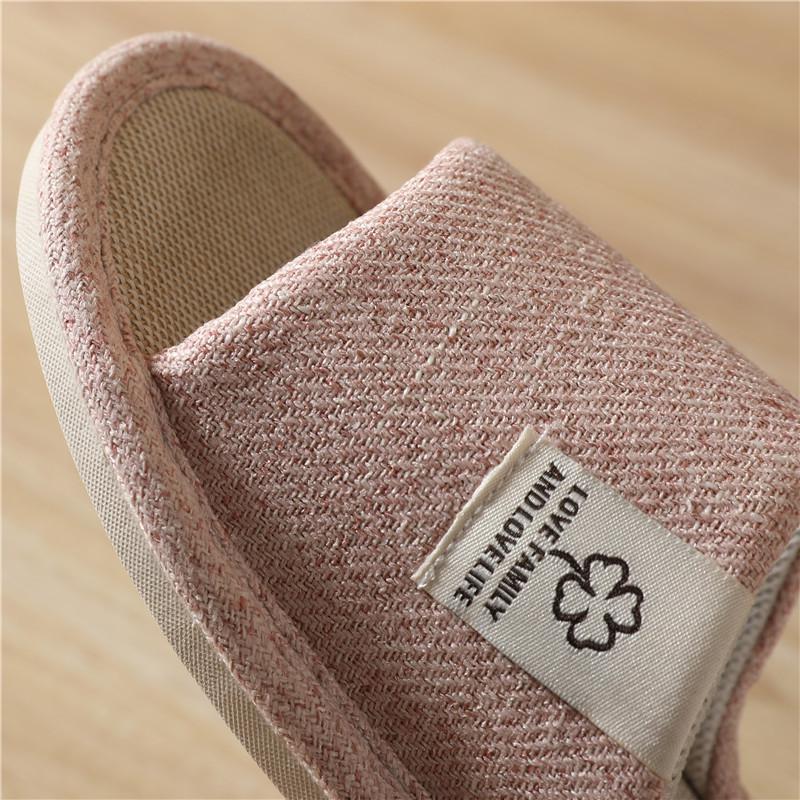 2023 Summer Cotton & Linen Non-Slip Indoor Slippers for Men & Women - Silent & Comfortable