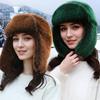 New Fox Hair Female Winter Warm Snow Cap Outdoor Travel Ear Cap Ski Cap Imitation Fur