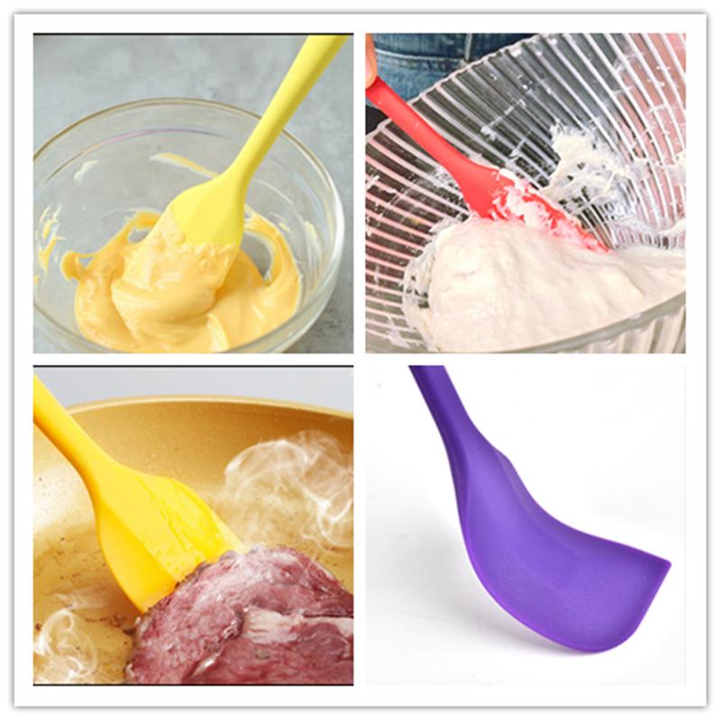 5/10/12/20PCS Random Color Silicone Spatulas Cream Spatula Cake Cream Scraper Baking Cake Tool Heat-resistant Seamless Scraper